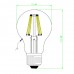 Lámpara LED Standard Clara E27 Filamento 8W 880lm